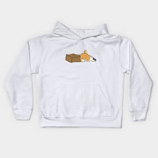 Tired corgi Kids Hoodie